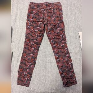 Anthropologie Corduroy Floral High-Rise Skinny Jeans